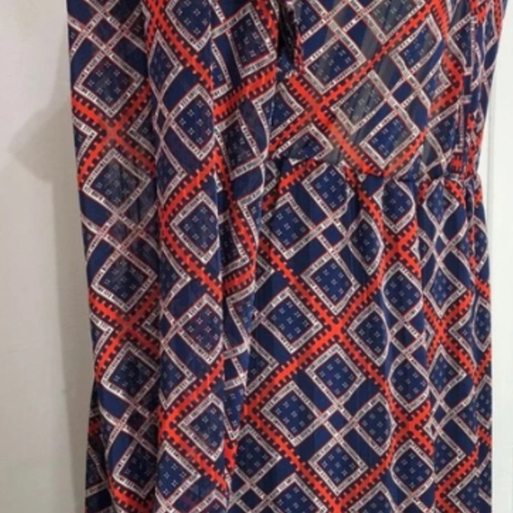 NWOT Scotch & Soda Boho Ruffle Tile Print Maxi Dress XL - Picture 7 of 7